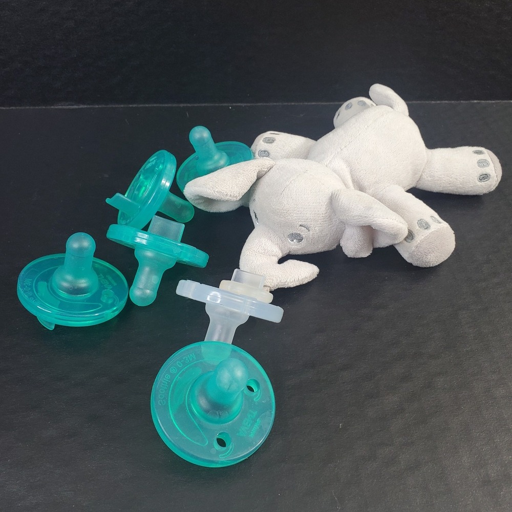Phillips Avent Plush Elephant Soothie BabyPacifier 3-18 Mos + (5) 0-3 Mos Extras